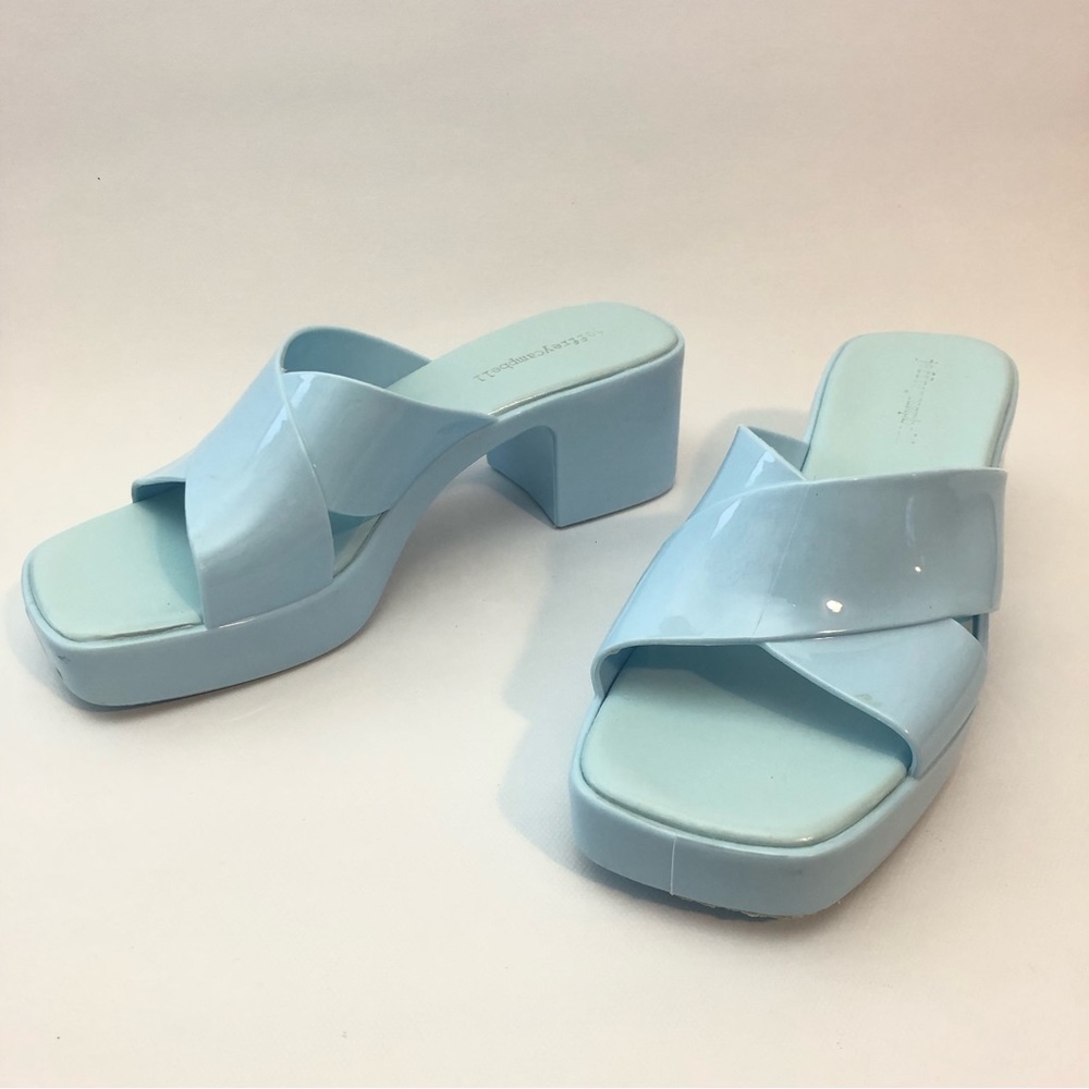 Jeffrey Campbell Bubblegum Jelly Sandals - BLUE sz 8